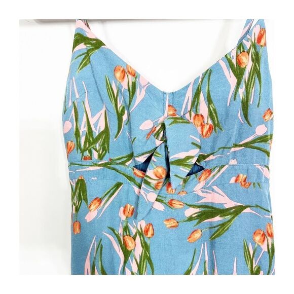Dress Forum Urban Outfitters Dress Womens Mini Floral Sleeveless Medium Blue - Picture 6 of 7